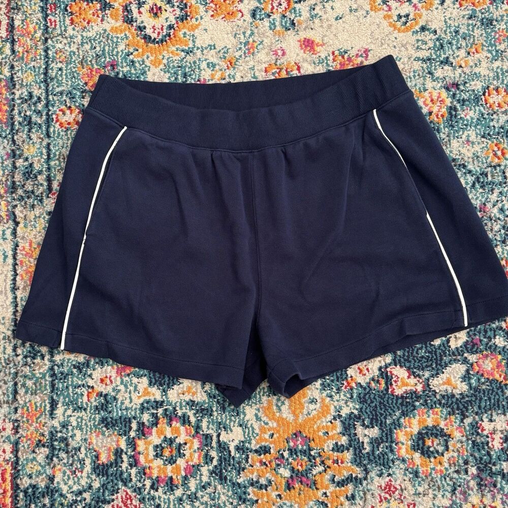 Spanx AirEssentials AirPique Shorts Navy Blue Relaxed Fit Size 1X